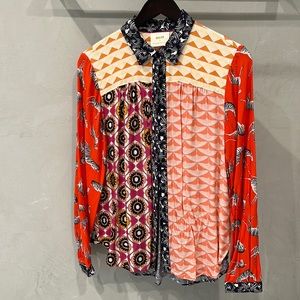 Maeve by Anthropologie Contrast Button Down
